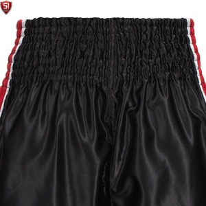 <b>Men's</b> Boxing <b>Shorts</b> Black <b>White</b> Side Stripe Canvas Mid Waist Drawstring Closure Quick Dry Smart Casual Polyester/Cotton 220g - Product Image 3