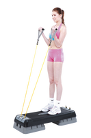 Plateforme d'exercice aérobique ALLWINWIN AES05 - Stepper de fitness avec tube de résistance