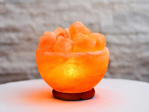 Cuenco de Sal del Himalaya, Lámpara de Sal Natural, Cuenco de Cristal de Sal Hecho a Mano, Decoración para el Hogar, Iluminación Decorativa, Brillo Cálido, Adorno de Mesa, Luz Nocturna - Product Image 6