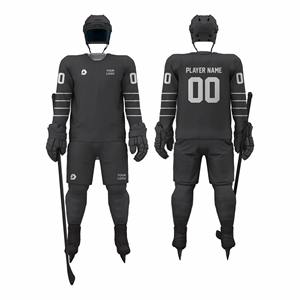 เสื้อฮอกกี้น้ำแข็งและชุดยูนิฟอร์มแบบกำหนดเอง ป้องกันแบคทีเรีย ผลิตจากโพลีเอสเตอร์/คอตตอน สำหรับทุกเพศ รับผลิตแบบ OEM/ODM ขายส่งจากผู้ผลิตและผู้จัดจำหน่าย - Product Image 5
