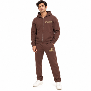 Conjunto Deportivo de Dos Piezas para Hombre al por Mayor, Personalizado con Impresión y Bordado, Antibacterial, Transpirable, 100% Algodón - Product Image 1