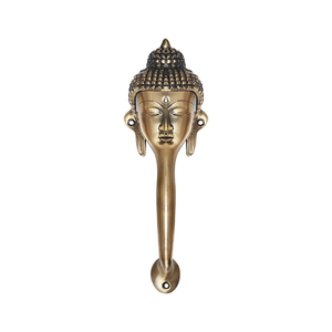 Decorative Metal Buddha Face Door Pull Handle Long Vintage Style Metal Door Handle Hardware for Home Hotel and Wooden Doors - Product Image 1