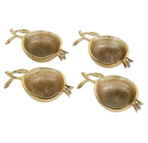 Service de vaisselle en laiton de forme originale avec poignée en forme de feuille pour servir les noix, design contemporain, finition durable - Product Image 3