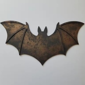 Arte de Pared de Murciélago Metálico, Decoración de Halloween para Exteriores, Hierro Resistente, Forma de Animal, Decoración para Fiestas de Adultos - Product Image 1