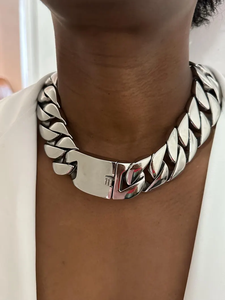 ZanGemShop 32mm Big Vintage Cuban Curb Chain Necklace Zinc Alloy Heavy Link Chain Unisex Hip Hop Jewelry Gift - Product Image 2