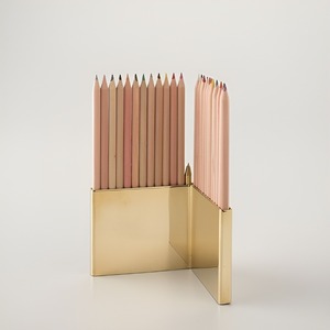 Home Decorative S. Steel Gold Finished Pen Holder For Office stationery Holder School <b>Accessories</b> Use Pencil Holding Stand - Product Image 3