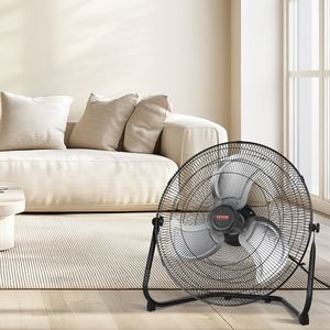 Ventilador Industrial de Alta Velocidad de 18 Pulgadas con 3 Velocidades, 4000 CFM, Inclinación Ajustable de 360 Grados, Flujo de Aire de 19.69 Pies por Segundo, Ventilador de Piso de Alta Resistencia - Product Image 1