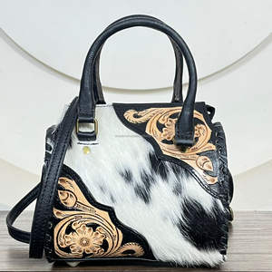 Sac de voyage élégant en cuir de vachette façonné à la main, style occidental, OEM ODM, sac de voyage de luxe pour le week-end, mini sac de voyage pour femmes - Product Image 4