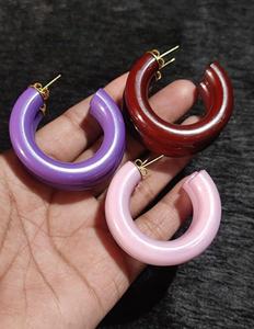Handmade Natural Pearl Resin <b>Drop</b> Earrings Customized Floral Design Lightweight Boho Style Women's Party Jewelry Uttar Pradesh - Product Image 4