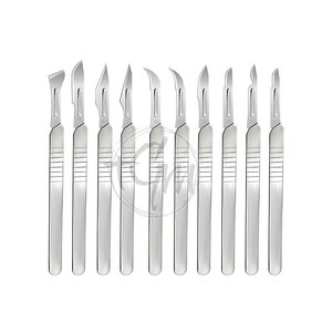 Mango de bisturí clínico con estructura metálica duradera, adecuado para disección, práctica quirúrgica y aplicaciones de laboratorio. - Product Image 6