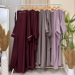 Nouvelle Abaya islamique décontractée et modeste à prix abordable, style Dubaï, en lin et polyester respirant, légère, longueur ras du sol, pour femmes musulmanes - Product Image 1