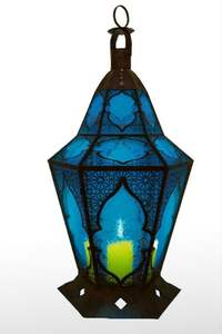 Lámparas árabes, faroles dorados con adorno árabe, anillo, soporte para vela. Vector Libre - Product Image 6