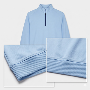 Sudadera con Cierre de Cremallera de 1/4 para Hombre, 100% Poliéster, Personalizada, Manga Larga, para Ropa Deportiva, Ropa Urbana, Ecológica, Básica, Mezcla de Algodón - Product Image 4