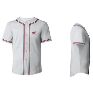 Jersey de Béisbol Ligero con Botones Completos, MOQ Bajo, Ropa de Equipo, Superventas, Precio Económico, Jersey de Béisbol al Por Mayor Hecho en Pakistán - Product Image 1
