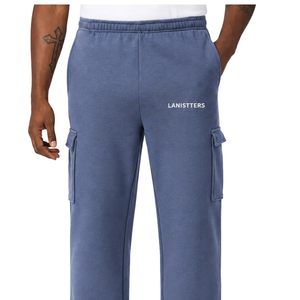 Pantalon cargo en molleton pour homme, coupe droite, taille élastique, jambes droites, pantalon de survêtement décontracté avec plusieurs poches, confortable pour un usage quotidien - Product Image 3