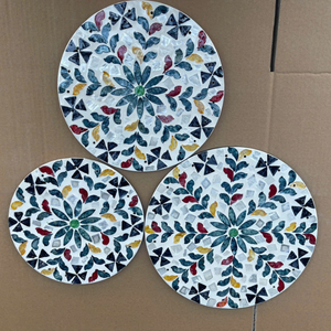 Vietnam <b>Mother</b> Of Pearl Inlay Rattan Tray Set For Holiday Gift <b>Hampers</b> And Enhancing Coffee Shop Serving Style - Product Image 5