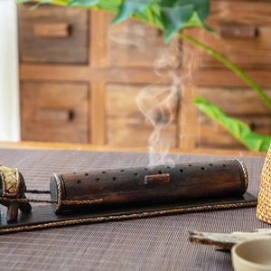 Brûleur d'encens religieux en bois massif fait main de haute qualité avec plateau attrape-cendres durable, décoration intérieure indienne - Product Image 2