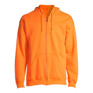 Conjunto de Sudadera con Capucha Naranja para Hombre, Color Sólido, Tejido de Felpa, Informal, para Otoño, Transpirable, Sudadera con Capucha de Poliéster de 300g - Product Image 5