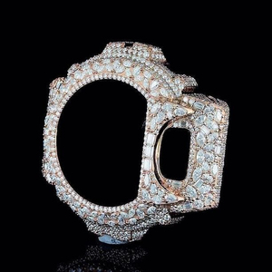 Cadran de montre octogonal personnalisé Hip Hop Iced Out en acier inoxydable avec cadre de protection en cristal pour montres de luxe pour hommes - Product Image 2