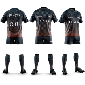 High Quality Wholesale Cheap Customized Unisex American Football Jersey <b>Heat</b>-Transfer Printed Rugby Uniform Sets Quick Dry - Product Image 3