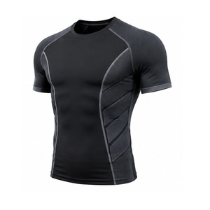 T-shirt de sport pour homme 100% coton, extensible, séchage rapide, respirant, entraînement, vêtements de sport, logo personnalisé, vente en gros - Product Image 3