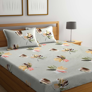 Parure de lit de luxe 4 pièces en polyester/coton mélangé imprimé, qualité A, 200 fils, écologique, tailles Queen et King, fabriquée au Pakistan - Product Image 2