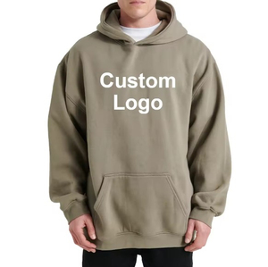 Sweat à capuche surdimensionné pour homme, qualité luxe, 100% coton, molleton épais, style hip-hop, personnalisé, doublure hiver, effet délavé - Product Image 1