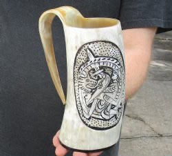 Mug en corne vintage le plus vendu, mug en corne de buffle personnalisable, mug à bière et à vin en corne, petit et grand, pour la maison et les restaurants - Product Image 2