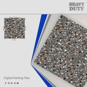 工厂用品: 400X400mm重型户外陶瓷数字地板陶瓷停车砖，可提供9毫米/12毫米厚度