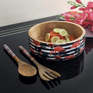 Reusable Wooden Serving Bowls Sets For Restaurant Hotel Supplies Dining Tableware Fruits Bowl Noodles <b>Pasta</b> Bowls Handmade - Product Image 1