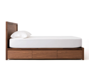 Base de Cama Moderna de Madera de Teca Sólida, Ecológica y Duradera, con Almacenamiento, Estilo Minimalista, con Cajones, Muebles de Dormitorio Escandinavos - Product Image 4