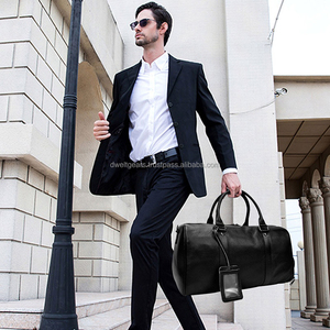 Custom Logo Genuine Leather Zipper Duffel Bag Waterproof Travel Gym Sports Lightweight Foldable OEM Private Label Manufacturer - Product Image 5