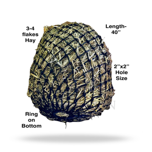 ตาข่ายหญ้าแห้งแบบป้อนอาหารช้า  ทำจากเชือกอย่างดี  ตาข่ายให้อาหารแบบกำหนดเองสำหรับม้า แพะ และปศุสัตว์ - Product Image 3