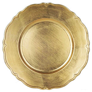 Assiette de présentation élégante en acier inoxydable style antique pour la maison, les hôtels et les mariages - Taille et couleur personnalisables, plat de service classique - Product Image 6