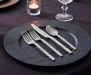 Ensemble de couverts modernes en acier inoxydable poli miroir, fourchette, couteau, cuillère, vaisselle de mariage, couverts en métal résistants à la rouille - Product Image 5