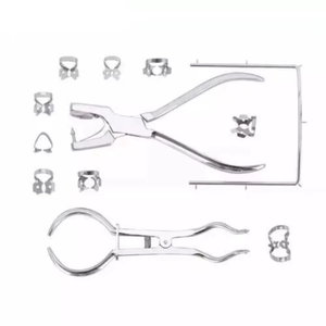 Kit de démarrage de barrage dentaire en caoutchouc avec cadre, poinçons et pinces en acier inoxydable de qualité chirurgicale, autoclavable, manuel, par Blush Surgical - Product Image 5