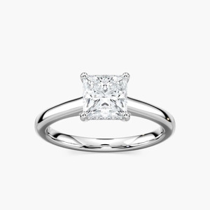 1 carat Princess Cut Diamond Engagement <b>Ring</b> Yellow <b>Gold</b> Classic Women's Jewelry yellow <b>gold</b> elegant timeless women - Product Image 3