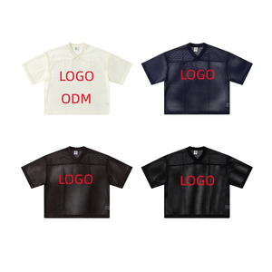 Camiseta de béisbol unisex de malla transpirable de manga corta, corte holgado, estilo urbano, OEM, para verano - Product Image 4