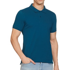 Men's Solid <b>Blue</b> Short Sleeve Cotton <b>Polo</b> <b>Shirt</b> Casual Top T <b>Shirt</b> - Product Image 1