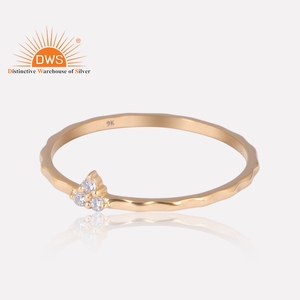 แหวนทองคำแท้ 9K ประดับเพชร CVD แบบฝังเพชรเต็มวง ขายส่งเครื่องประดับสั่งทำสำหรับผู้หญิง - Product Image 2