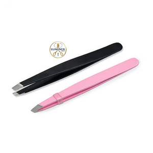 Paquete de 2 Pinzas para Mujer y Hombre, Pinzas de Precisión Inclinadas y Puntiagudas para Cejas, para Vellos Encarnados y Puntos Negros - Product Image 1