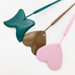 Espejo de Inspección de Pestañas Portátil de Acero Inoxidable con Mango Largo, Herramienta de Maquillaje en Forma de Corazón - Product Image 1