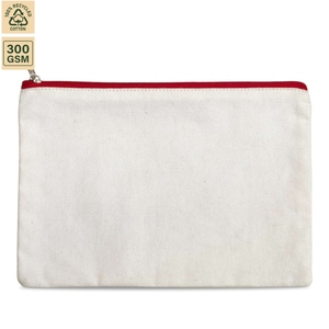 Pochette utilitaire en toile de coton non laminée 300 GSM, pour cosmétiques et voyages, 23x14 cm, plate, logo personnalisé, vente en gros, modèle OEM SNC130 - Product Image 5