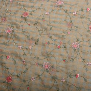 Tela de Encaje Bordado de Alta Calidad, Elegante Tela de Malla Estampada con Jacquard Floral para Vestidos de Novia y Decoración de Prendas - Product Image 4