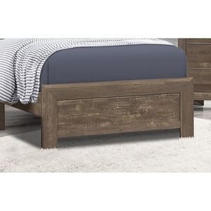 Testiera e Pediera in Legno per Letto Singolo, Finitura Marrone Rustico, Stile Semplice, Arredamento per Camera da Letto Formale - Product Image 3