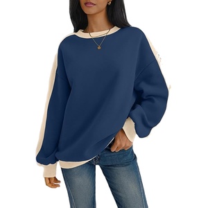 Sweat-shirt pour femmes de haute qualité, en polyester et coton, lourd, vente en gros, impression de logo personnalisée, sweat-shirt uni, OEM - Product Image 2