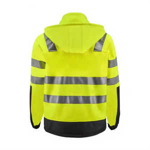 Custom Warm and Windproof Hi Vis Safety <b>High</b> <b>Visibility</b> Reflective Safety <b>Jackets</b> <b>Softshell</b> With Pocket - Product Image 3