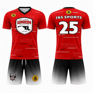 Conjunto de Uniforme de Fútbol Sublimado Personalizado, Transpirable, de Secado Rápido, Uniformes de Fútbol para Equipos, Pantalones Cortos y Camisetas de Entrenamiento Ligeros para Adultos, OEM - Product Image 2