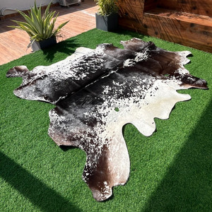 Tapis en cuir de vachette faits à la main de qualité supérieure tapis luxueux de grande surface pour salon 100% fourrure authentique - Product Image 2