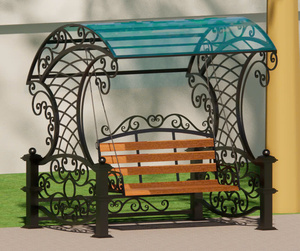 Elegantes diseños de columpios de hierro artístico: la combinación perfecta de encanto vintage, lujo moderno y confort superior para todos los espacios exteriores. - Product Image 2